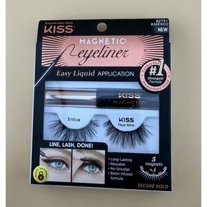 New Kiss Magnetic Eyeliner and Faux Mink Lash Kit, black